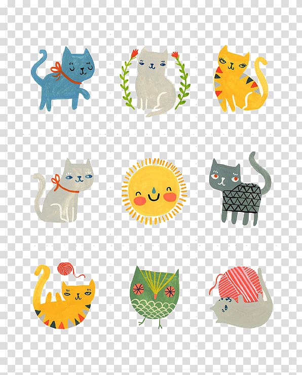 cat and bird painting, Cat Kitten Drawing Illustration, Cartoon cat transparent background PNG clipart