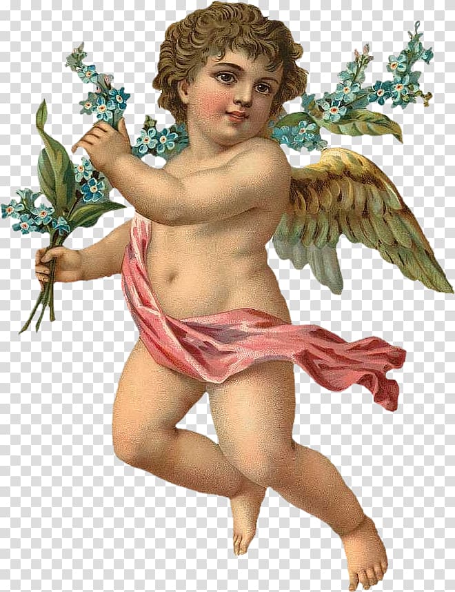 smiling cherub holding green and blue flowers illustration, Cherub Angel Fairy Paper, angel transparent background PNG clipart