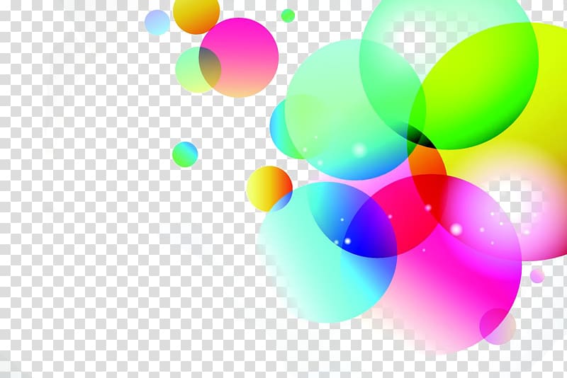 Circle, Colored circles Creative Bubble transparent background PNG clipart