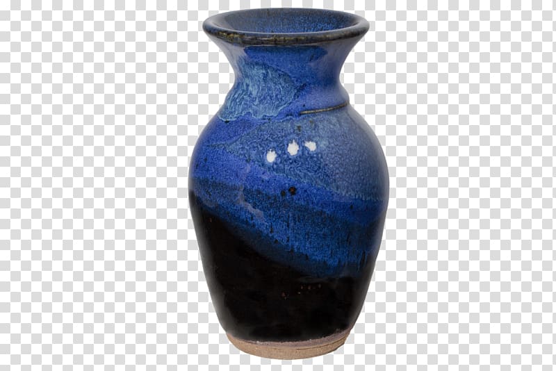 Vase Pottery Ceramic glaze Cobalt blue, pottery transparent background PNG clipart