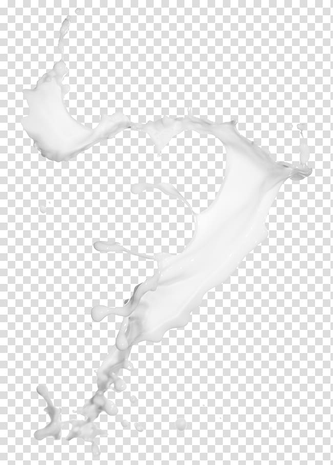 Black and white , milk transparent background PNG clipart