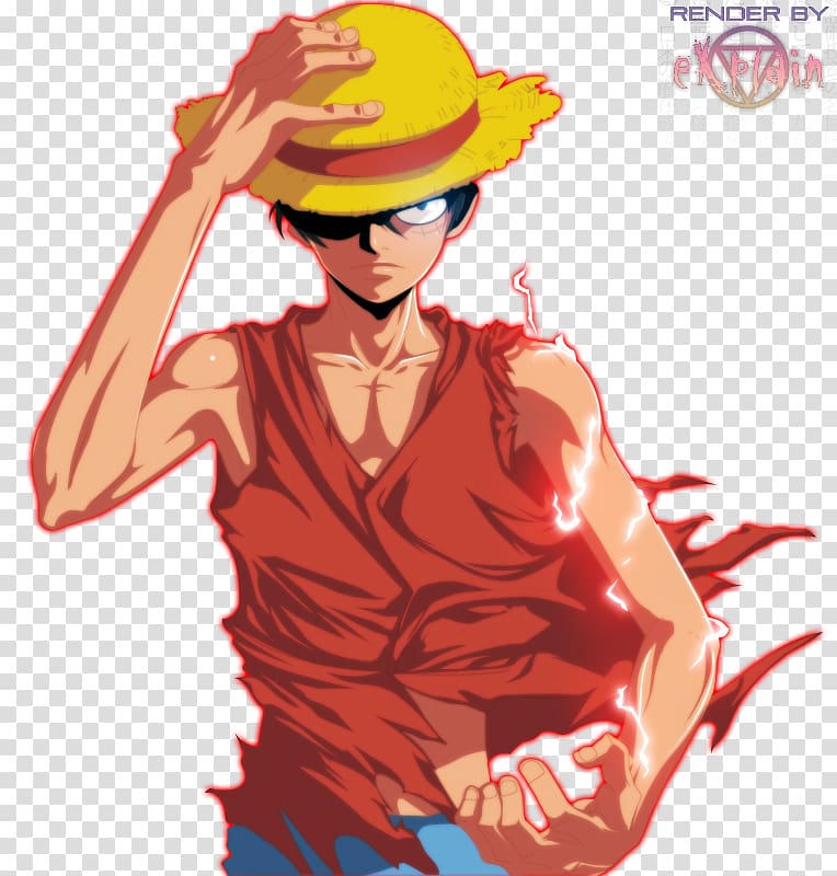 One Piece Monkey D. \Luffy , Monkey D. Luffy One Piece Rendering Animation, one piece transparent background PNG clipart
