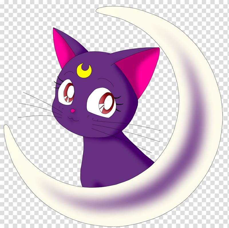purple cat illustration, Luna Sailor Moon Artemis Sailor Venus Chibiusa, sailor moon transparent background PNG clipart
