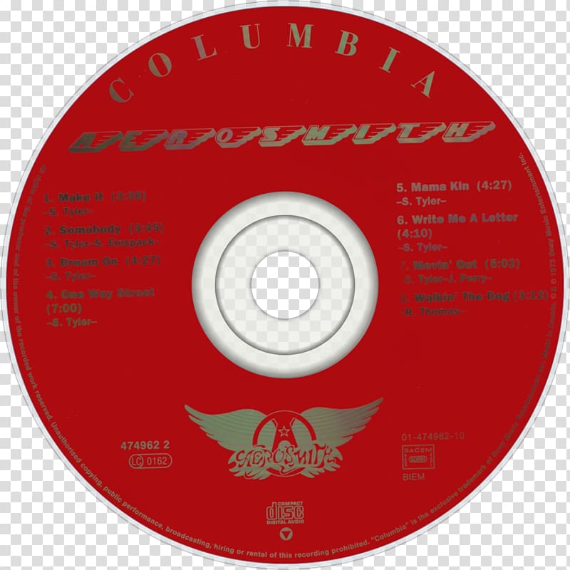 Compact disc Aerosmith Classics Live I and II Greatest Hits One Way Street, aerosmith transparent background PNG clipart