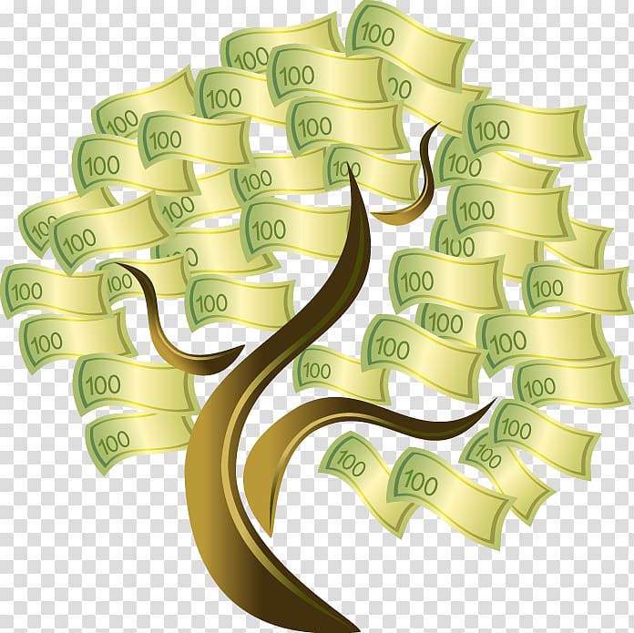 exchange Share market, Creative banknote tree transparent background PNG clipart