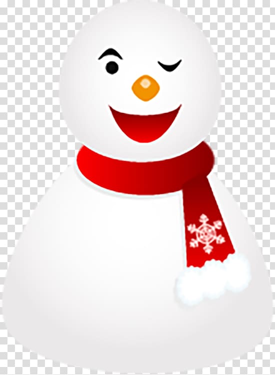 Snowman Christmas ICO Icon, Red scarf snowman transparent background PNG clipart