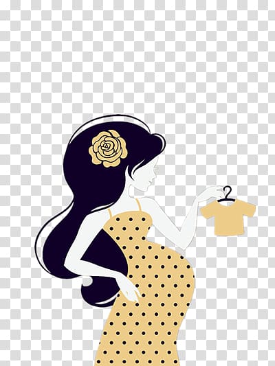 Pregnancy Infant Mother, Cartoon character creative pregnant women transparent background PNG clipart