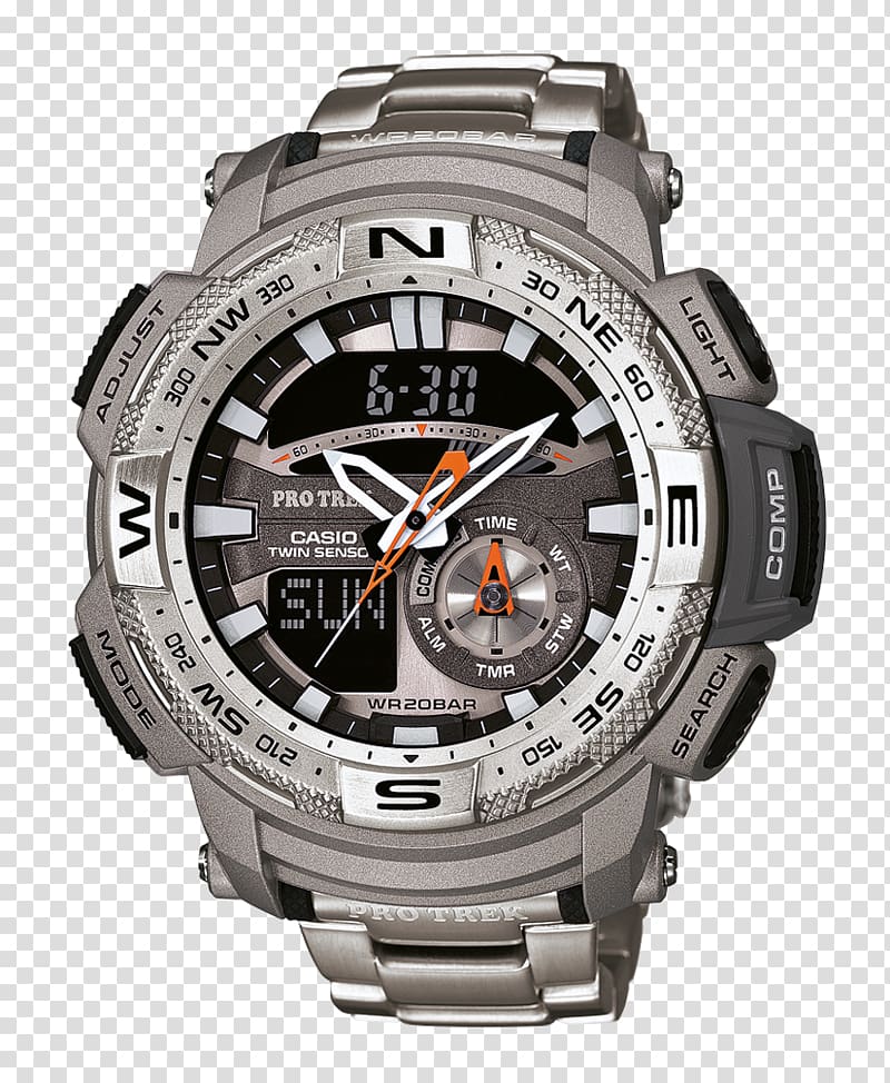 PROTREK Casio Watch Clock Tough Solar, gst transparent background PNG clipart