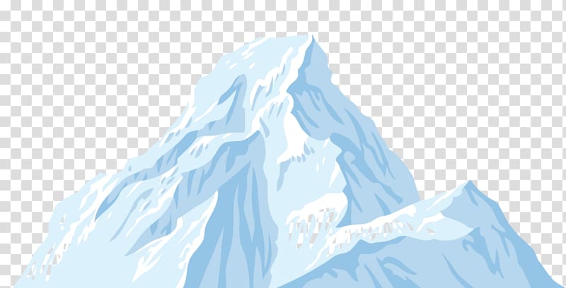 blue and white snow mountain illustration, Iceberg Icon, Blue cartoon iceberg decoration pattern transparent background PNG clipart