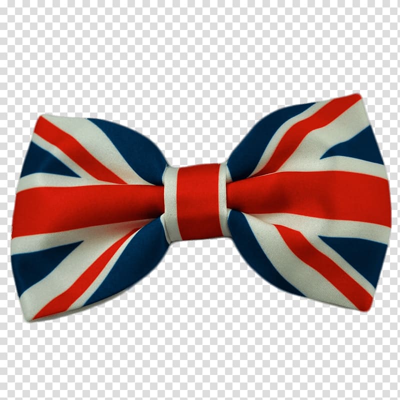 United Kingdom flag themed bowtie , Union Jack Bow Tie transparent background PNG clipart