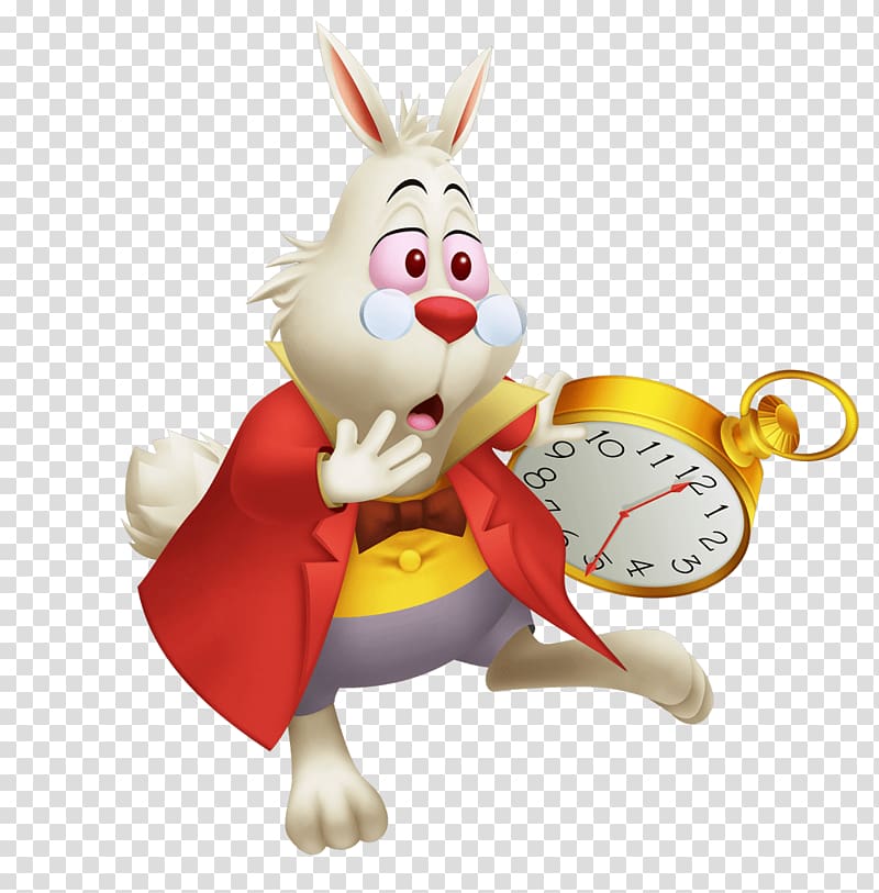 rabbit cartoon character illustration, Alice In Wonderland Rabbit transparent background PNG clipart