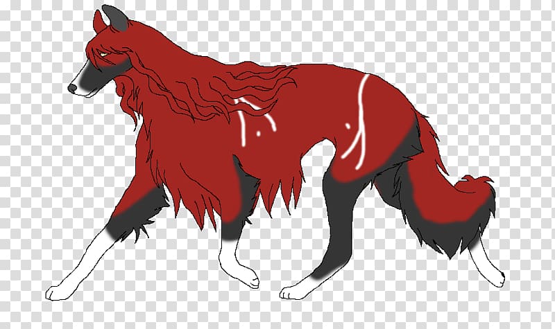 Dog Mustang Cartoon Illustration Legendary creature, fur collar coat transparent background PNG clipart