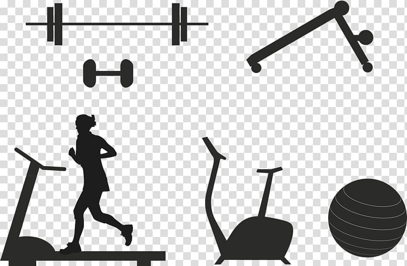 Treadmill Exercise equipment Physical fitness Dumbbell, dumbbell transparent background PNG clipart