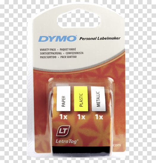 Adhesive tape DYMO BVBA DYMO LetraTag Plus Paper Label, gold foil paper transparent background PNG clipart