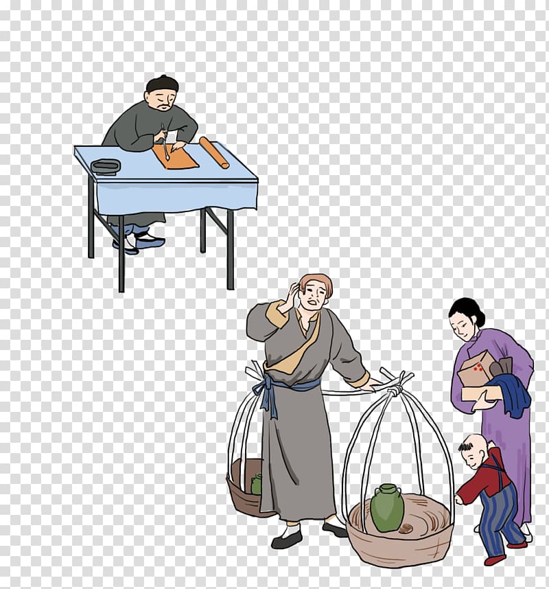 Cartoon Comics, Hand-painted Ancient People transparent background PNG clipart