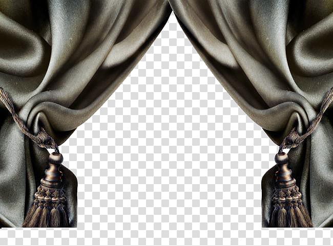 Theater drapes and stage curtains Drapery Silk , Luxury curtains, silver screen transparent background PNG clipart