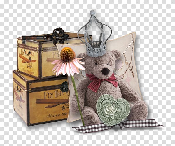 bear and boxes transparent background PNG clipart