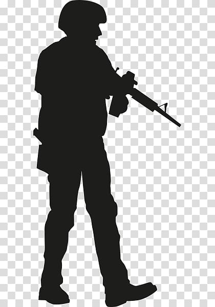Infantry Soldier Weapon Mercenary Silhouette, Şener Şen transparent background PNG clipart