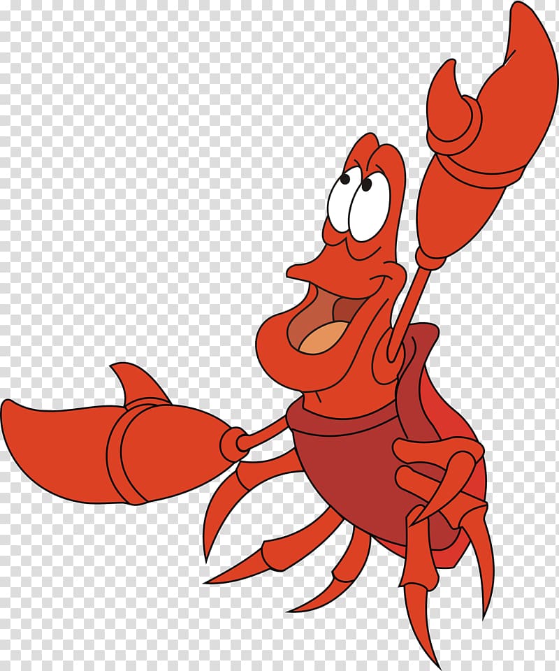 Mr. Crab , Red king crab Sebastian Ariel Flounder, sebastian transparent background PNG clipart