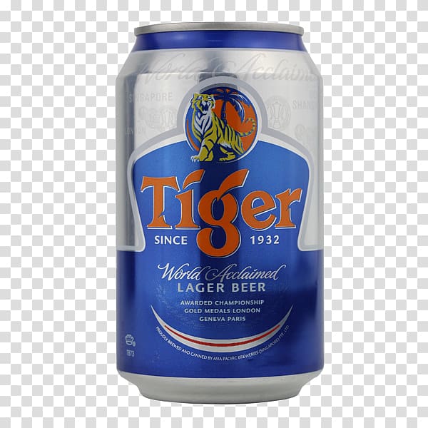 Beer Singapore Aluminum can Tin can Tiger, canned beer transparent background PNG clipart