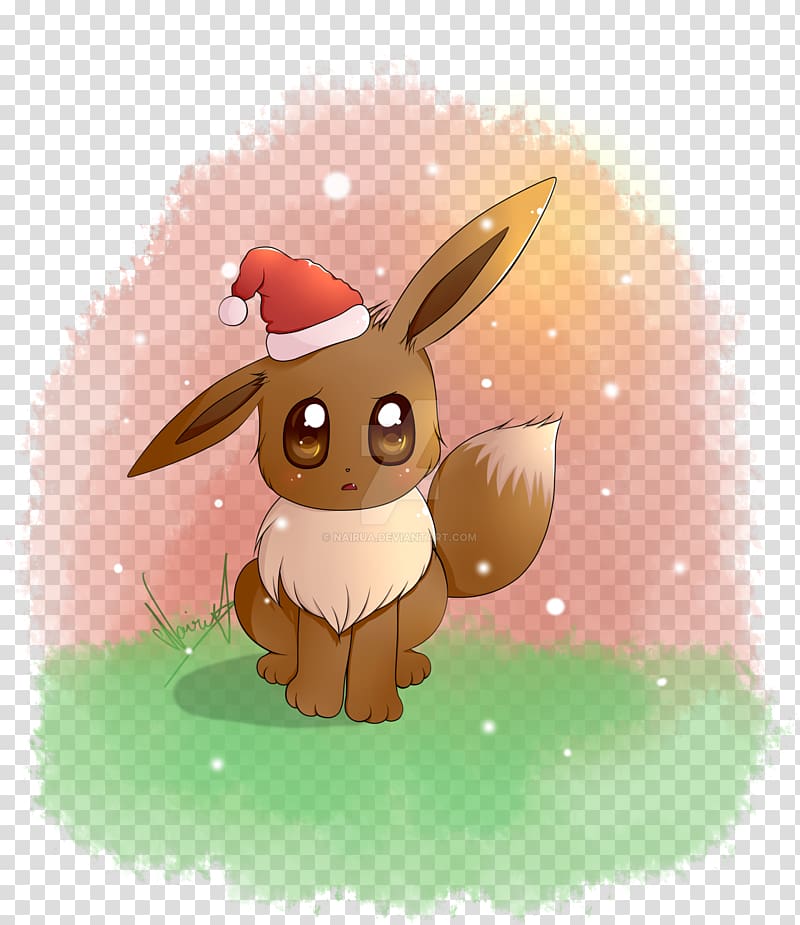 Eevee Christmas Vaporeon Umbreon Rabbit, christmas transparent background PNG clipart