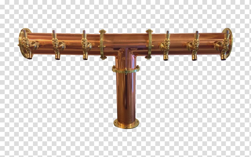 Draught beer Brass Beer tower Copper, beer transparent background PNG clipart
