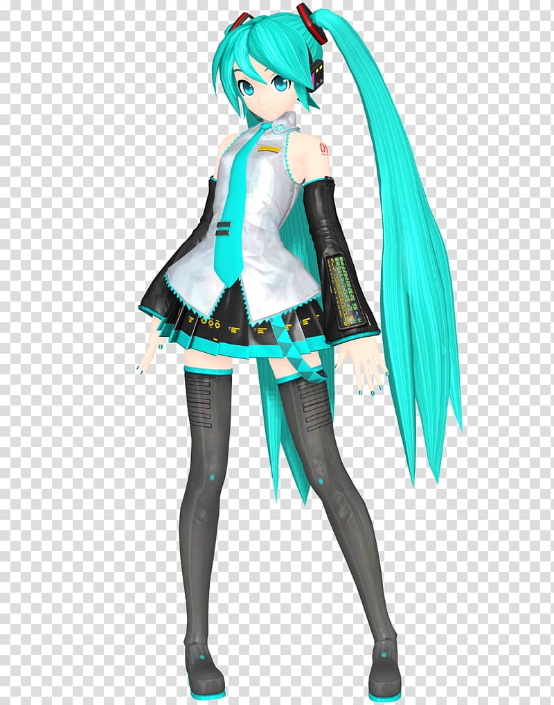 MikuMikuDance Hatsune Miku Metasequoia Model Niconico, hatsune miku transparent background PNG clipart