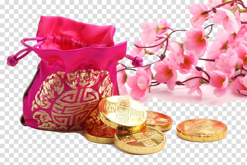 China Chinese New Year Handicraft Festival, Peach gold each child transparent background PNG clipart