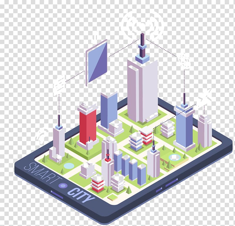 Smart city Mobile Phones Telephone City Bus Driver 3D, smart city transparent background PNG clipart