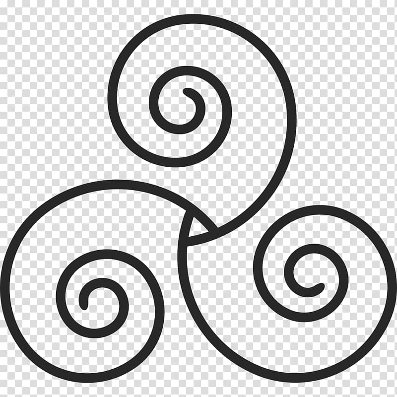 Triskelion Celtic knot Symbol Triple Goddess Triquetra, spiral transparent background PNG clipart