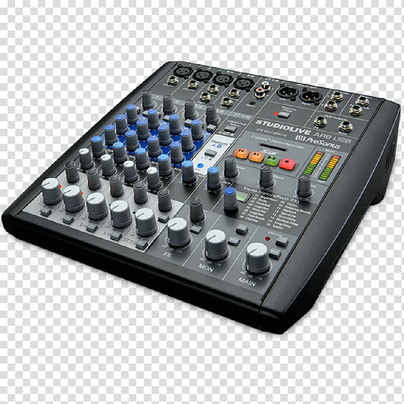 Audio Mixers PreSonus Audio mixing Stereophonic sound, others transparent background PNG clipart