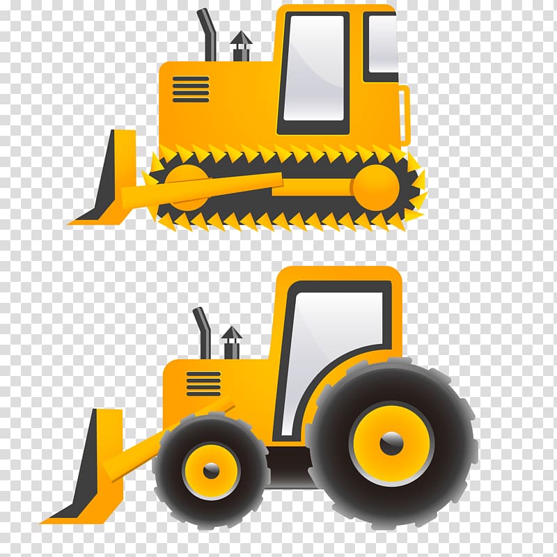 Wall decal Sticker Tractor Vinyl group, bulldozers transparent background PNG clipart