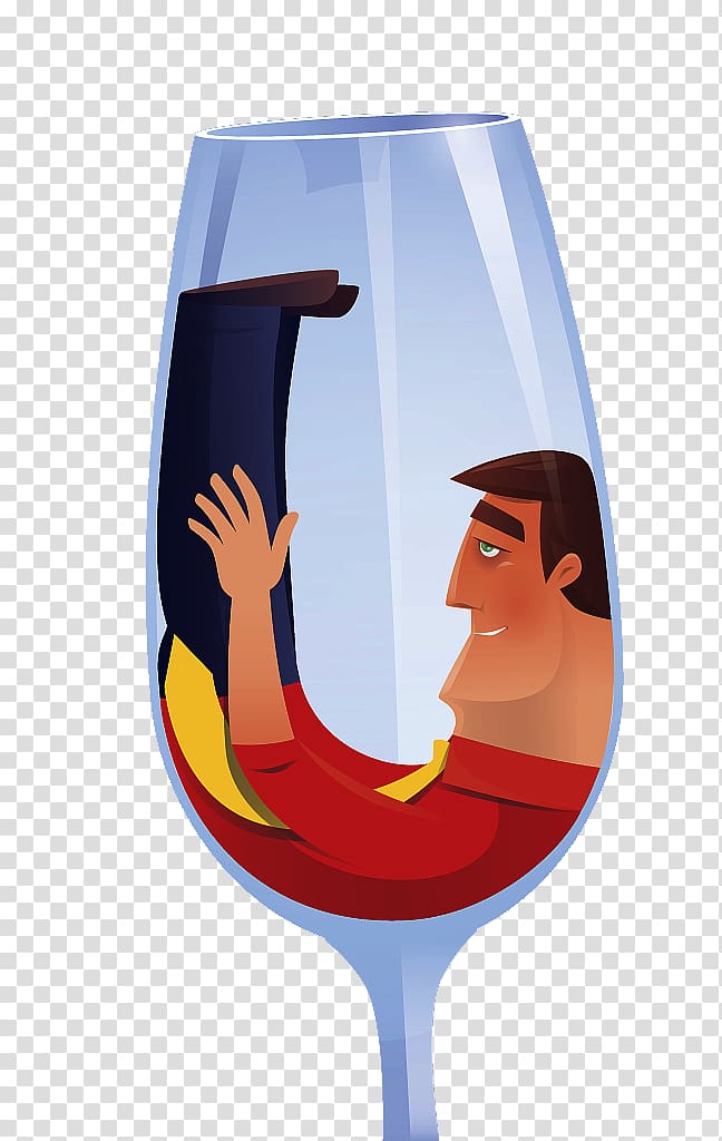 Wine glass Beer Drink Illustration, A drunken man. transparent background PNG clipart