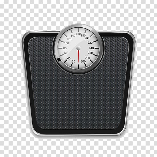 black analog personal scale displaying 0, Human body weight Weighing scale Euclidean Measurement, Exquisite black scales transparent background PNG clipart