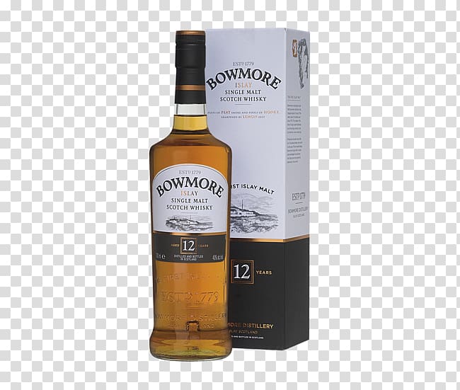 Single malt whisky Bowmore Islay whisky Whiskey Scotch whisky, 70 years transparent background PNG clipart