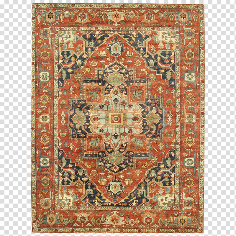 Carpet Heriz rug Terracotta Brown Antique, carpet transparent background PNG clipart