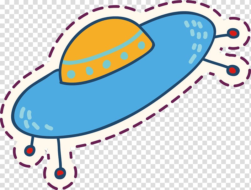 Flying saucer Unidentified flying object Cartoon, Blue UFO transparent background PNG clipart