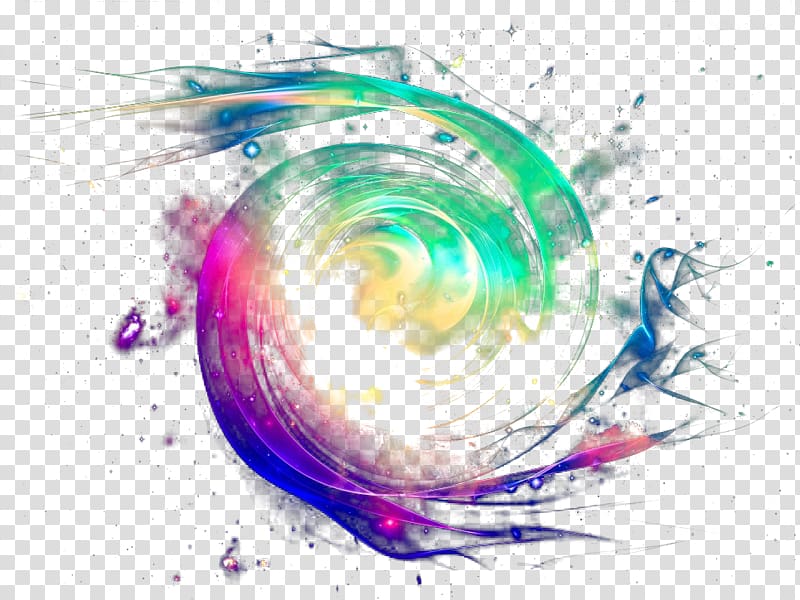 Graphic design , Colorful luminous whirlpool transparent background PNG clipart
