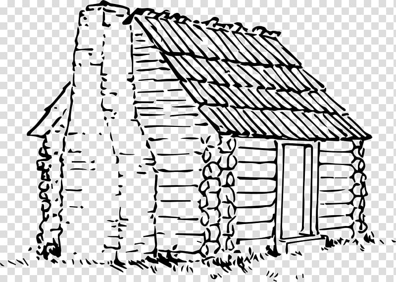 Log cabin Drawing Line art , cabin transparent background PNG clipart