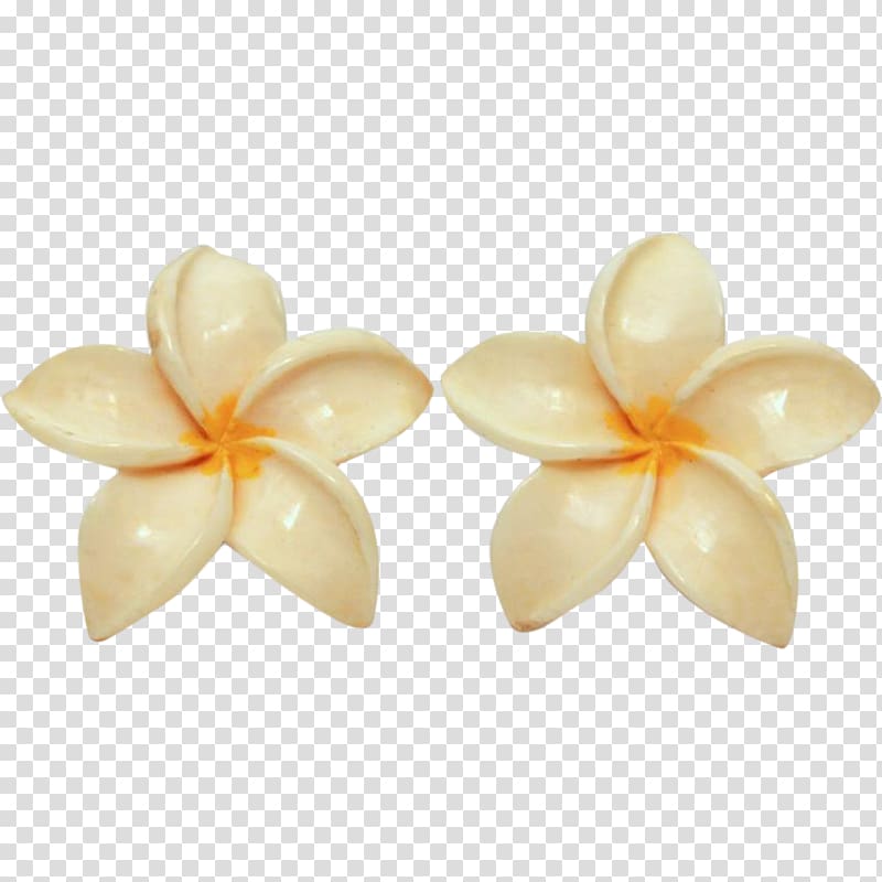 Frangipani Flower Petal Plumeria Hawaiian Jewelry Earring, frangipani transparent background PNG clipart