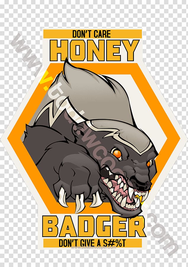 Logo Brand Character Animal Font, Honey Badger transparent background PNG clipart