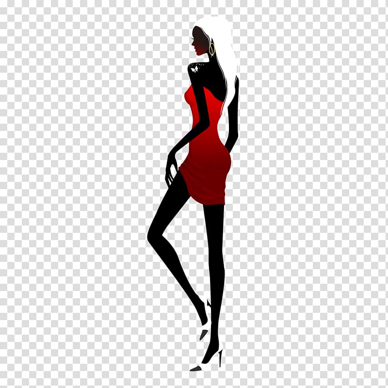 Illustration, Beauty silhouette figures transparent background PNG clipart