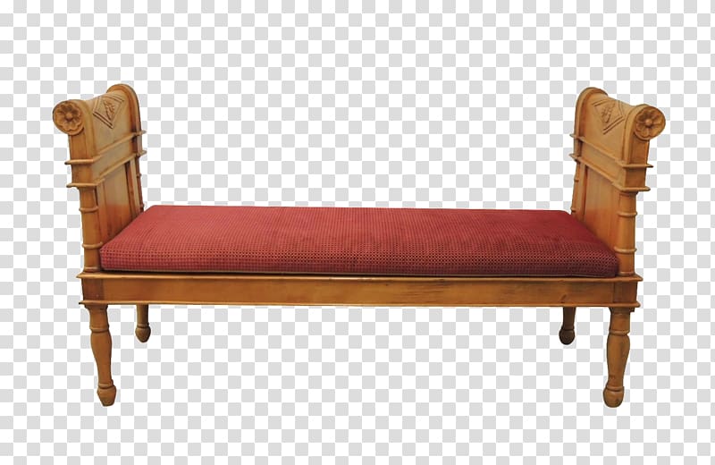 Loveseat Chaise longue Chair Couch Bed frame, wooden benches transparent background PNG clipart