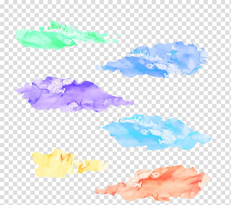 , Clouds floating six transparent background PNG clipart