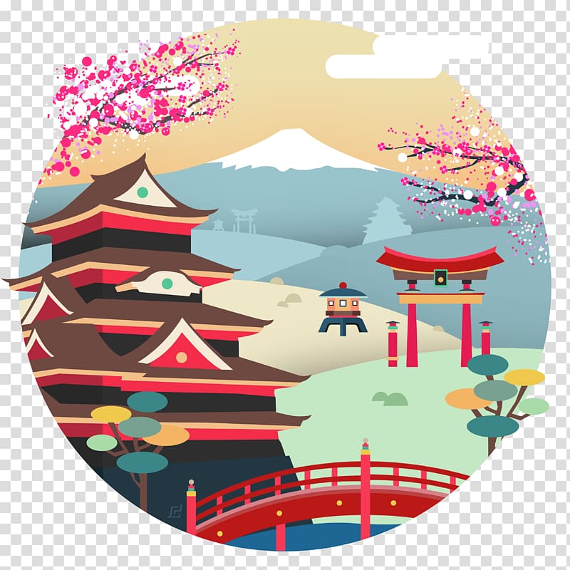 Japanese Backgrounds And Clipart Kit SVG File