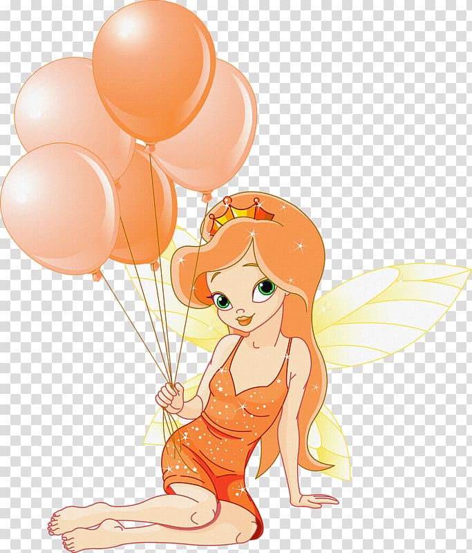 fairy holding a balloon illustration, Fairy Flower Fairies , Elf transparent background PNG clipart