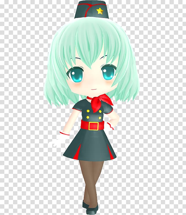 Flight attendant Chibi Hatsune Miku Airplane Anime, Chibi transparent background PNG clipart