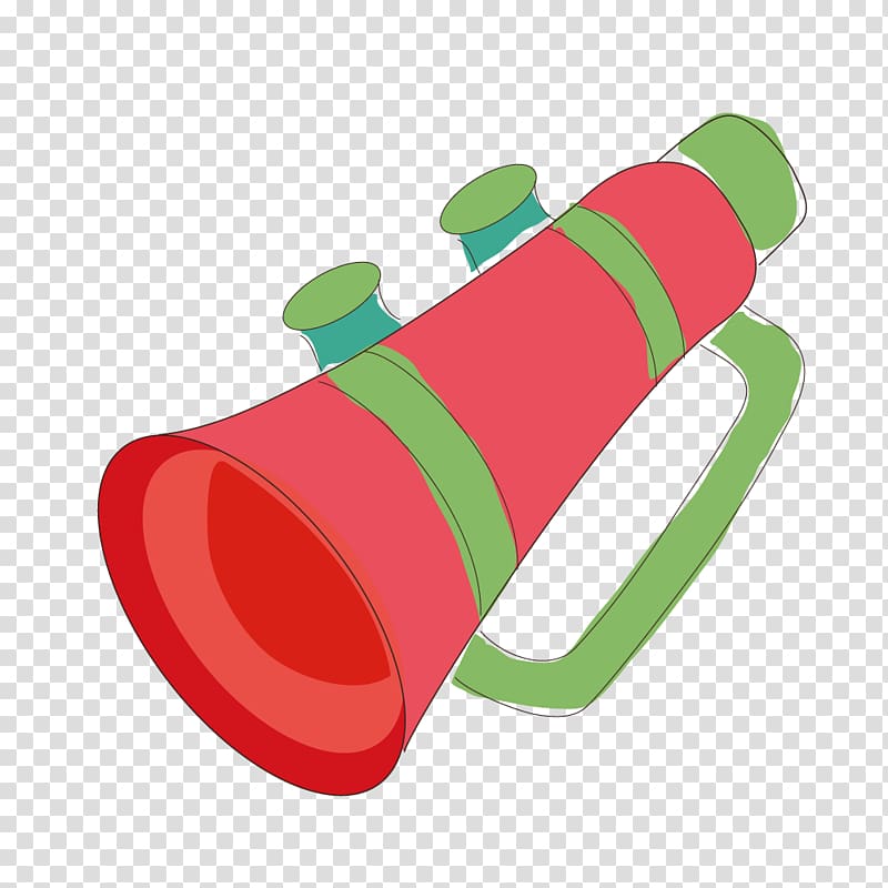 Euclidean Loudspeaker Illustration, Red megaphone transparent background PNG clipart