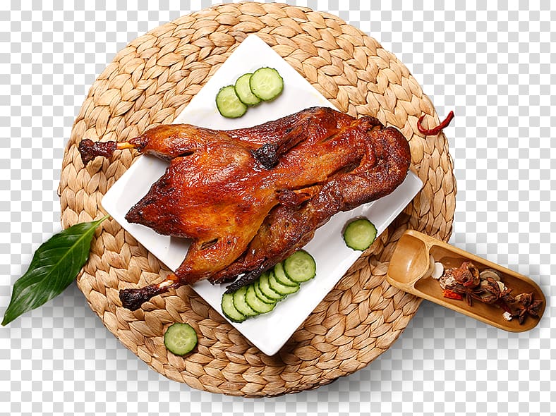 Beijing Peking duck Quanjude Sichuan cuisine, roast duck transparent background PNG clipart