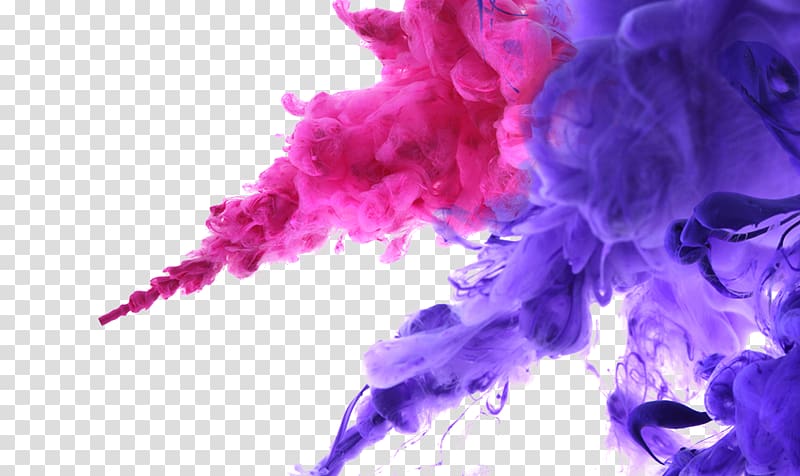 purple and pink smoke illustration, Ink Color , Smoke effects transparent background PNG clipart